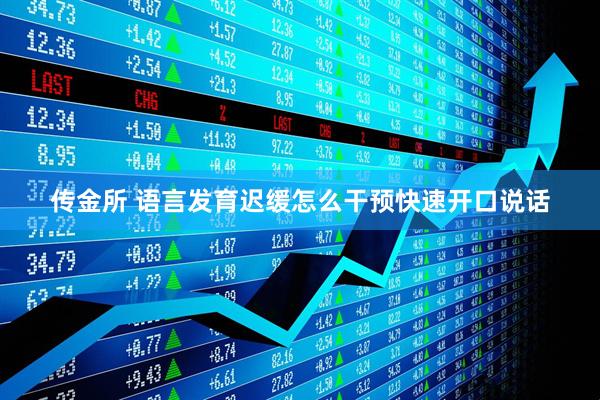 传金所 语言发育迟缓怎么干预快速开口说话