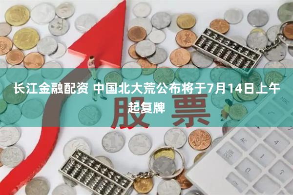 长江金融配资 中国北大荒公布将于7月14日上午起复牌